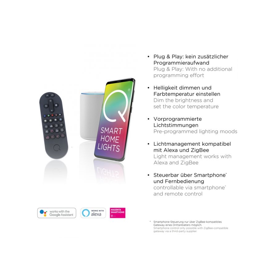 Paul Neuhaus 8007-70 - LED Hämardatav laevalgusti Q-PIATO LED/35W/230V 2700-5000K Wi-Fi + kaugjuhtimispult