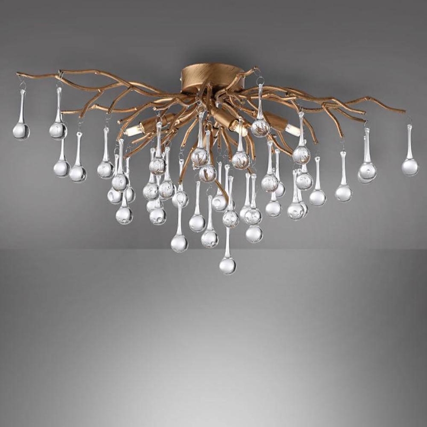 Paul Neuhaus 8090-11 - Pinnale kinnitatav lühter ICICLE 4xG9/40W/230V 30x60 cm messing