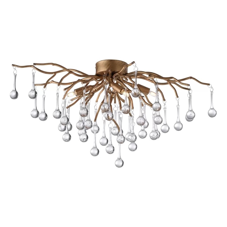 Paul Neuhaus 8090-11 - Pinnale kinnitatav lühter ICICLE 4xG9/40W/230V 30x60 cm messing