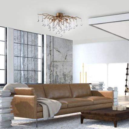 Paul Neuhaus 8090-11 - Pinnale kinnitatav lühter ICICLE 4xG9/40W/230V 30x60 cm messing
