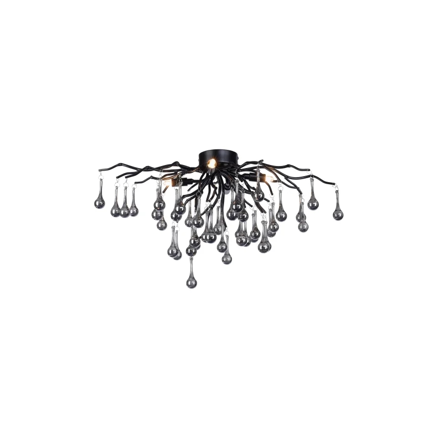 Paul Neuhaus 8090-18 - Pinnapealne lühter ICICLE 4xG9/40W/230V 30x60 cm must