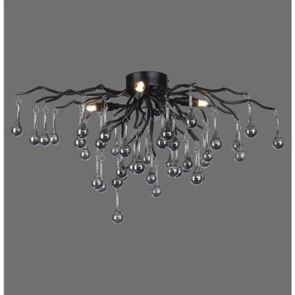 Paul Neuhaus 8090-18 - Pinnapealne lühter ICICLE 4xG9/40W/230V 30x60 cm must