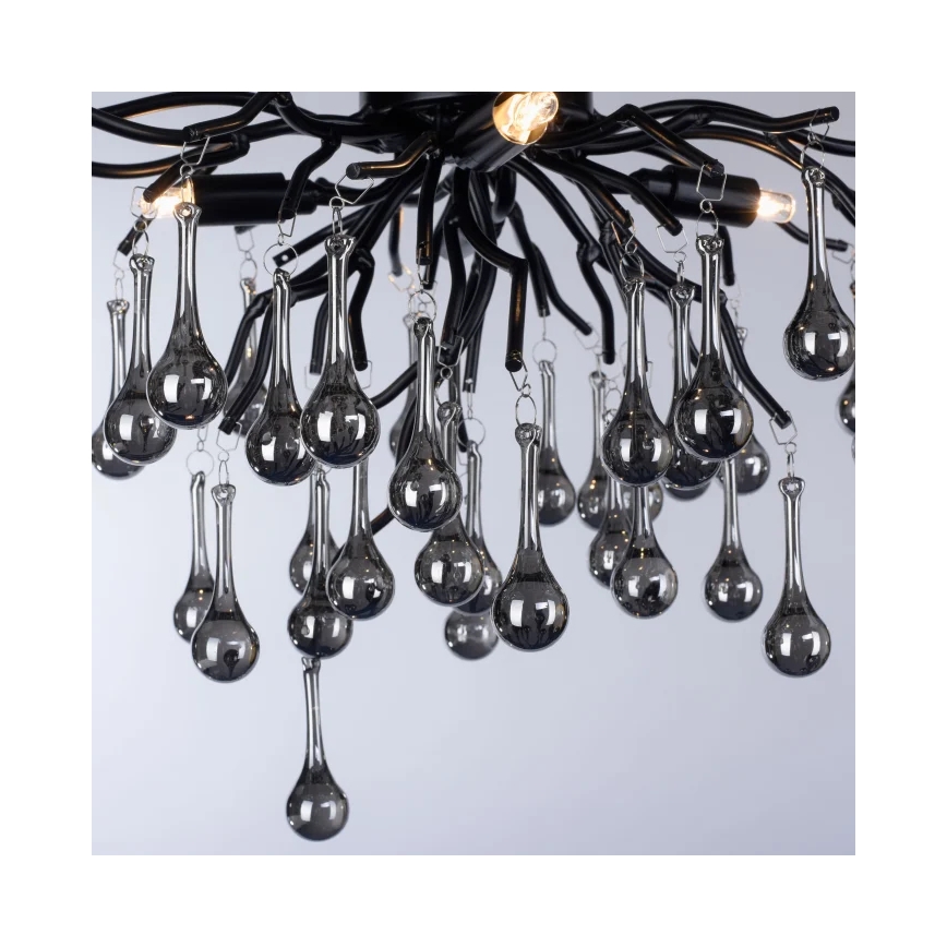Paul Neuhaus 8090-18 - Pinnapealne lühter ICICLE 4xG9/40W/230V 30x60 cm must