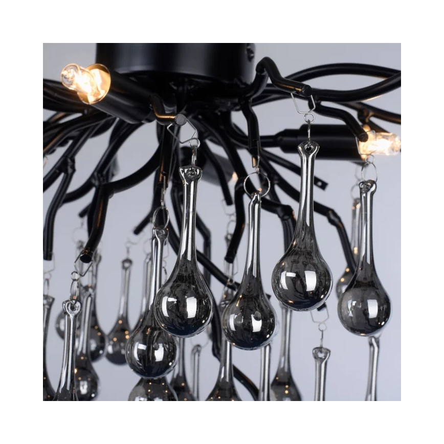 Paul Neuhaus 8090-18 - Pinnapealne lühter ICICLE 4xG9/40W/230V 30x60 cm must