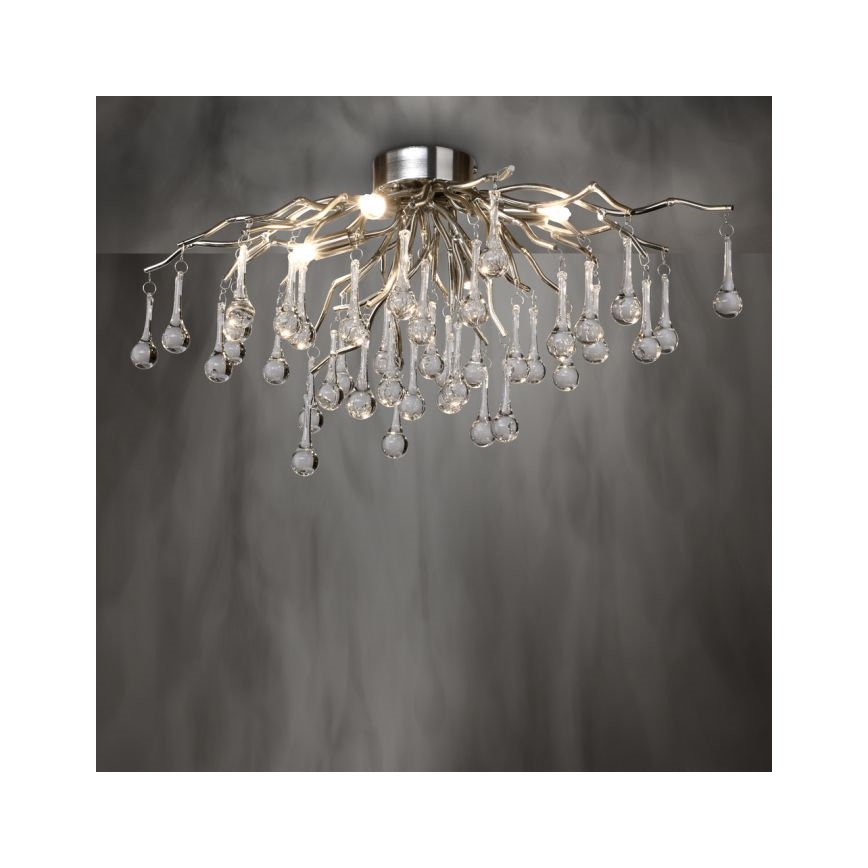 Paul Neuhaus 8090-55 - Pinnale kinnitatav lühter ICICLE 4xG9/40W/230V 30x60 cm läikiv kroom