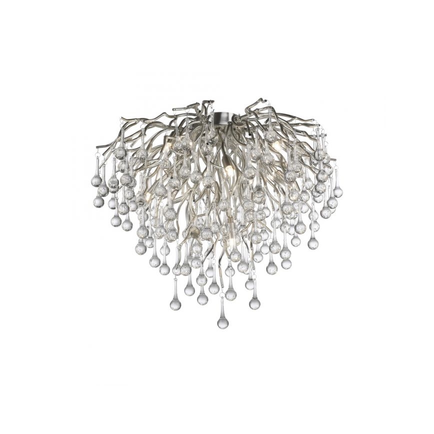 Paul Neuhaus 8091-55 - Pinnale kinnitatav lühter ICICLE 9xG9/40W/230V d. 50 cm läikiv kroom