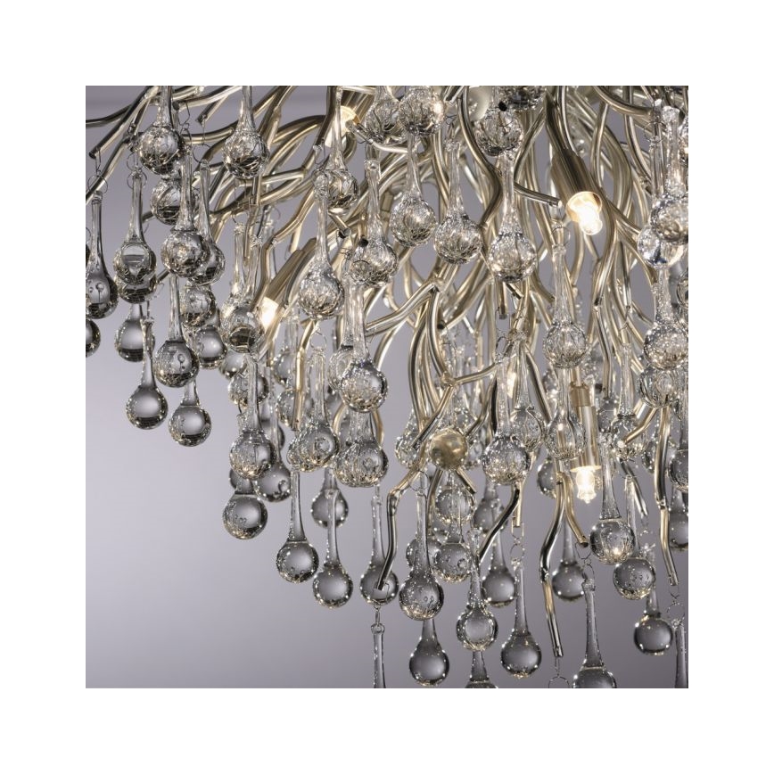 Paul Neuhaus 8091-55 - Pinnale kinnitatav lühter ICICLE 9xG9/40W/230V d. 50 cm läikiv kroom