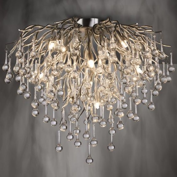 Paul Neuhaus 8091-55 - Pinnale kinnitatav lühter ICICLE 9xG9/40W/230V d. 50 cm läikiv kroom