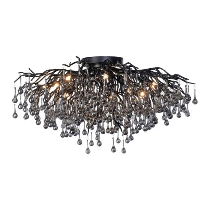 Paul Neuhaus 8092-18 - pinnapealne lühter ICICLE, 14xG9/40W/230V, läbimõõt 100 cm, must