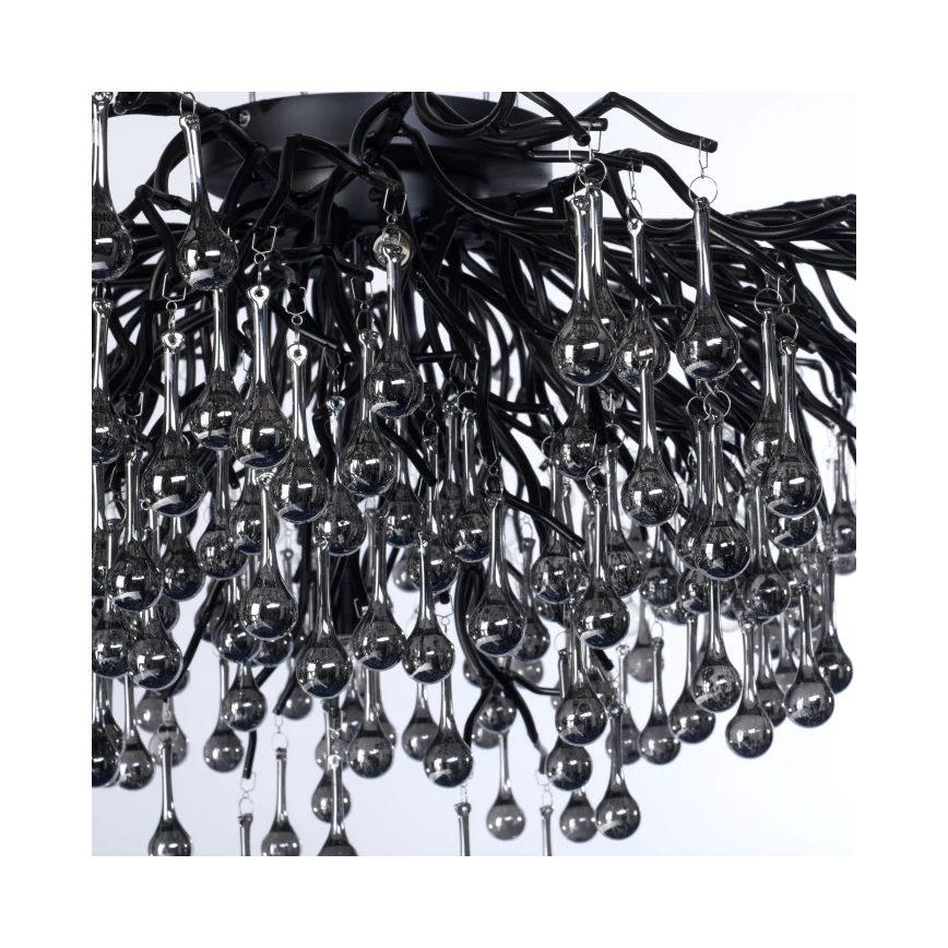 Paul Neuhaus 8092-18 - pinnapealne lühter ICICLE, 14xG9/40W/230V, läbimõõt 100 cm, must