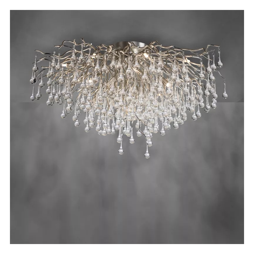 Paul Neuhaus 8092-55 - Pinnapealne laelühter ICICLE 14xG9/40W/230V, läbimõõt 100 cm, läikiv kroom