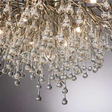 Paul Neuhaus 8092-55 - Pinnapealne laelühter ICICLE 14xG9/40W/230V, läbimõõt 100 cm, läikiv kroom