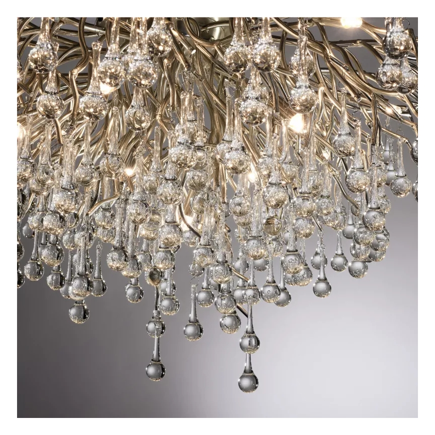 Paul Neuhaus 8092-55 - Pinnapealne laelühter ICICLE 14xG9/40W/230V, läbimõõt 100 cm, läikiv kroom