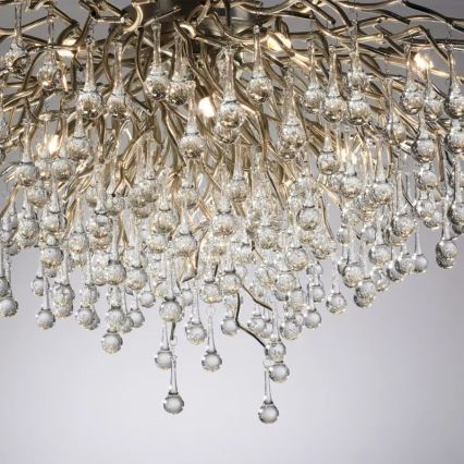 Paul Neuhaus 8092-55 - Pinnapealne laelühter ICICLE 14xG9/40W/230V, läbimõõt 100 cm, läikiv kroom