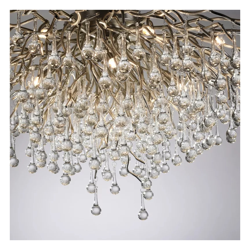 Paul Neuhaus 8092-55 - Pinnapealne laelühter ICICLE 14xG9/40W/230V, läbimõõt 100 cm, läikiv kroom