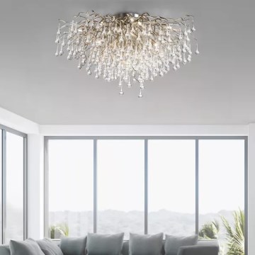 Paul Neuhaus 8092-55 - Pinnapealne laelühter ICICLE 14xG9/40W/230V, läbimõõt 100 cm, läikiv kroom