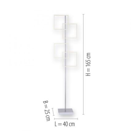 Paul Neuhaus 817-55 - LED Hämardatav põrandalamp INIGO 4xLED/8W/230V + Pult