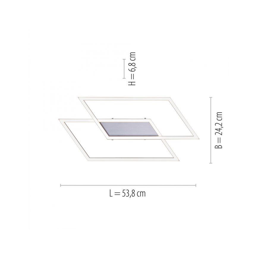 Paul Neuhaus 8192-55 - LED Hämardatav pinnale kinnitatav lühter INIGO 2xLED/12W/230V