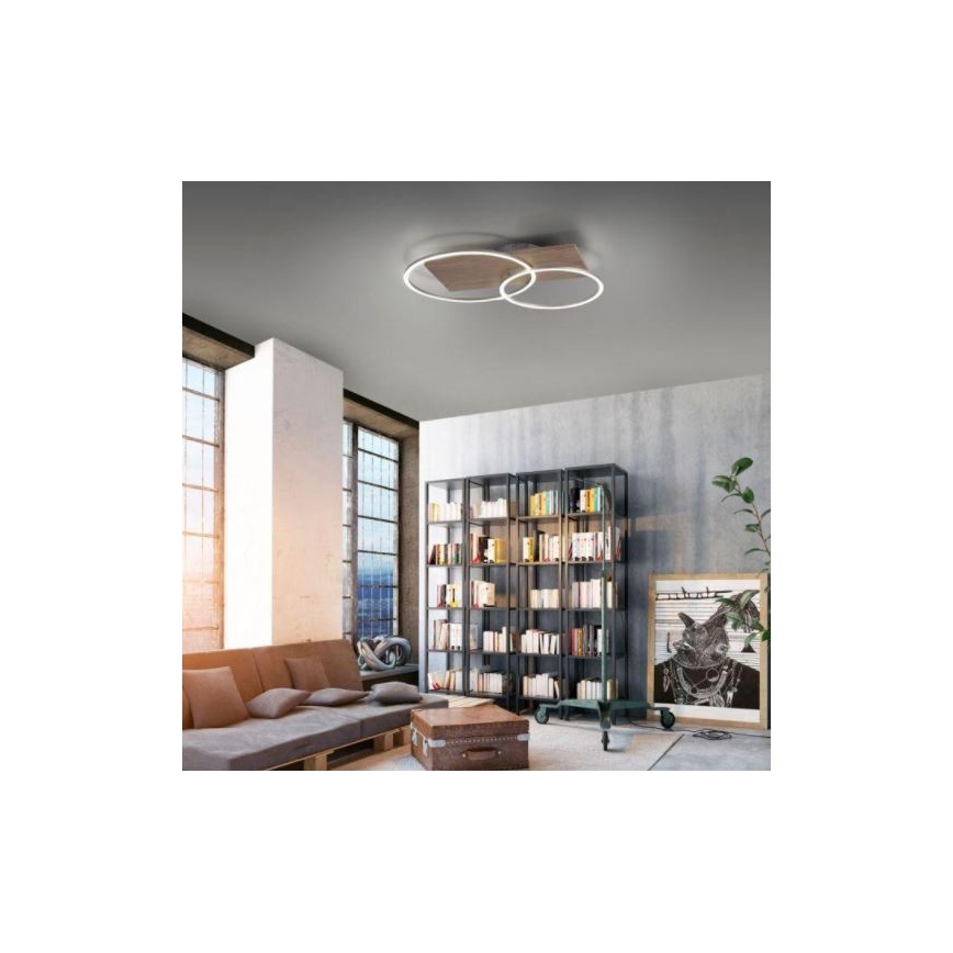 Paul Neuhaus 8329-79 - LED Hämardatav pinnale kinnitatav lühter PALMA LED/26W/230V 2700-5000K mänd + kaugjuhtimispult