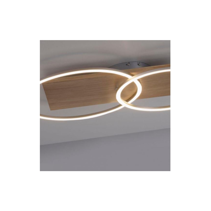 Paul Neuhaus 8329-79 - LED Hämardatav pinnale kinnitatav lühter PALMA LED/26W/230V 2700-5000K mänd + kaugjuhtimispult