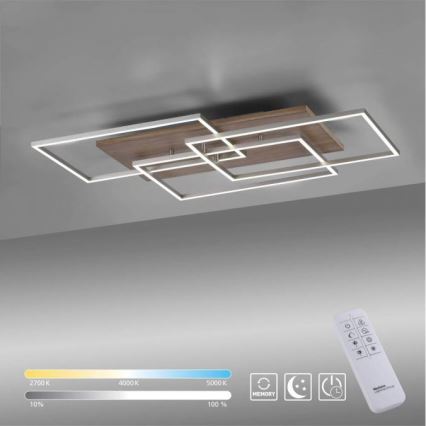 Paul Neuhaus 8330-79 - LED Hämardatav pinnale kinnitatav lühter PALMA 3xLED/12W/230V mänd + kaugjuhtimispult