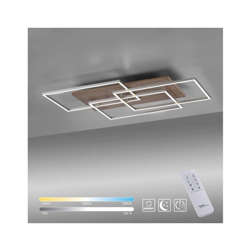 Paul Neuhaus 8330-79 - LED Hämardatav pinnale kinnitatav lühter PALMA 3xLED/12W/230V mänd + kaugjuhtimispult