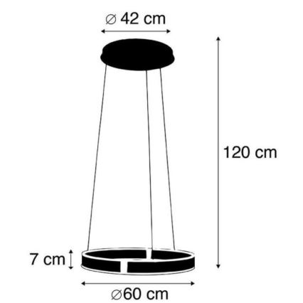 Paul Neuhaus 8361-55 - LED Hämardatav lühter anduriga ARINA LED/27W/230V