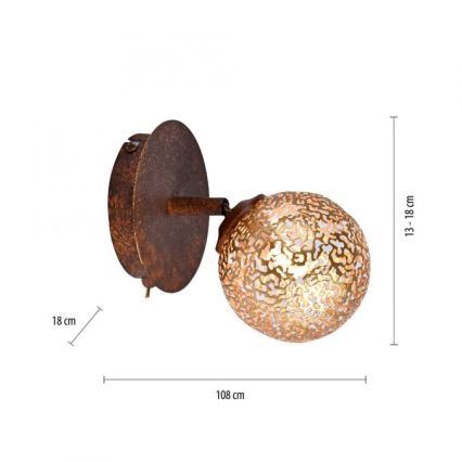 Paul Neuhaus 9031-48 - Kohtvalgusti seinale GRETA 1xG9/40W/230V