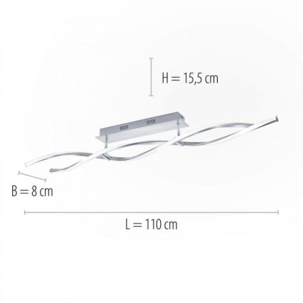 Paul Neuhaus 9143-55 - LED Hämardatav pinnale kinnitatav lühter POLINA 2xLED/10,2W/230V