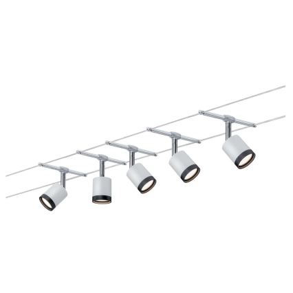 Paulmann 3981 - Komplekt 5xLED/4W Täielik kaablisüsteem TUBE 230V mattkroom/must