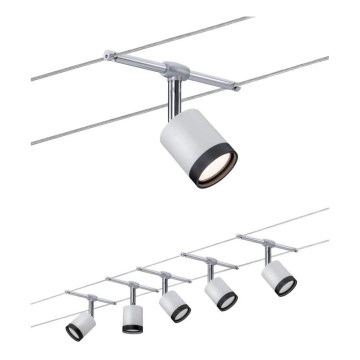 Paulmann 3981 - Komplekt 5xLED/4W Täielik kaablisüsteem TUBE 230V mattkroom/must
