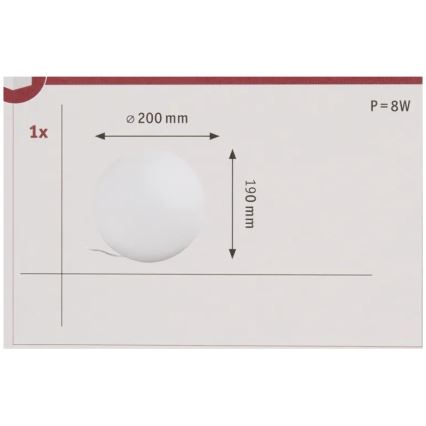 Paulmann 50102 - LED RGBW E27/7,5W Hämardatav laualamp SMART HOME 230V 2700-6500K