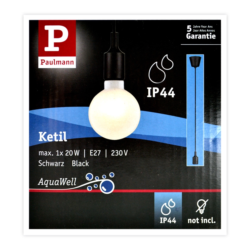 Paulmann 50346 - Toitekaabel NEORDIC 1xE27/20W/230V IP44