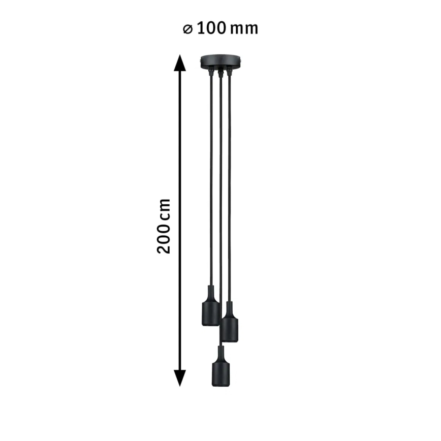 Paulmann 50382 - 3xE27/60W Toitekaabel KETIL 230V