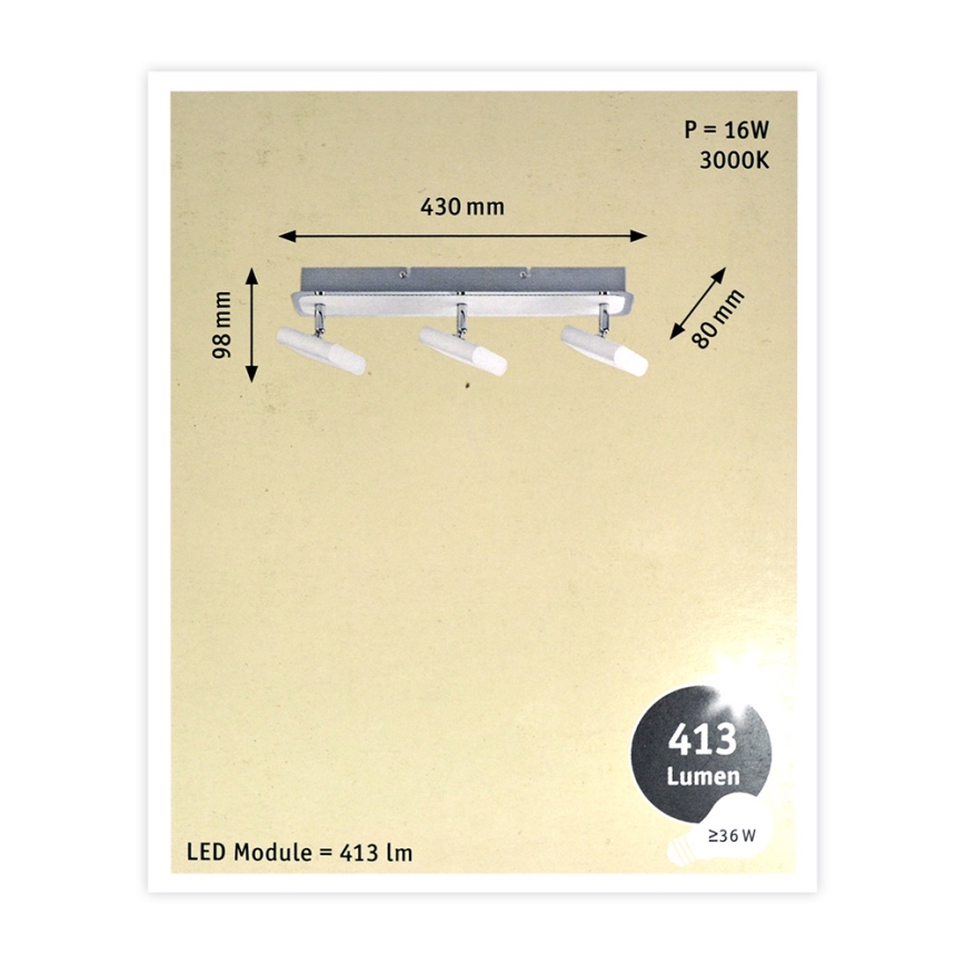Paulmann 66636 - 3xLED/4,5W Kohtvalgusti LAUNCHER 230V