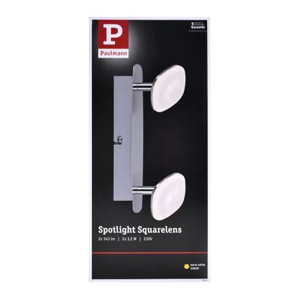 Paulmann 66651 - LED Kohtvalgusti SQUARELENSE 2xLED/3,2W/230V