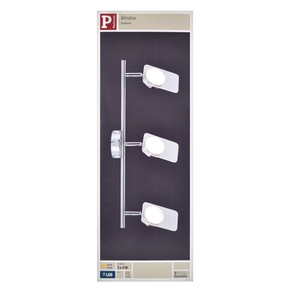 Paulmann 66668 - 3xLED/5W Kohtvalgusti WINDOW 230V