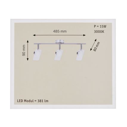 Paulmann 66668 - 3xLED/5W Kohtvalgusti WINDOW 230V