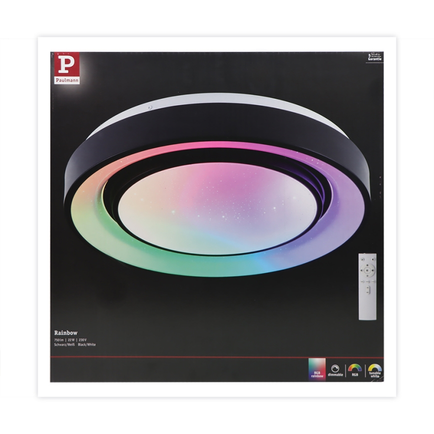 Paulmann 70544 - LED RGBW/22W Hämardatav laevalgusti RAINBOW 230V 3000-6500K + pult