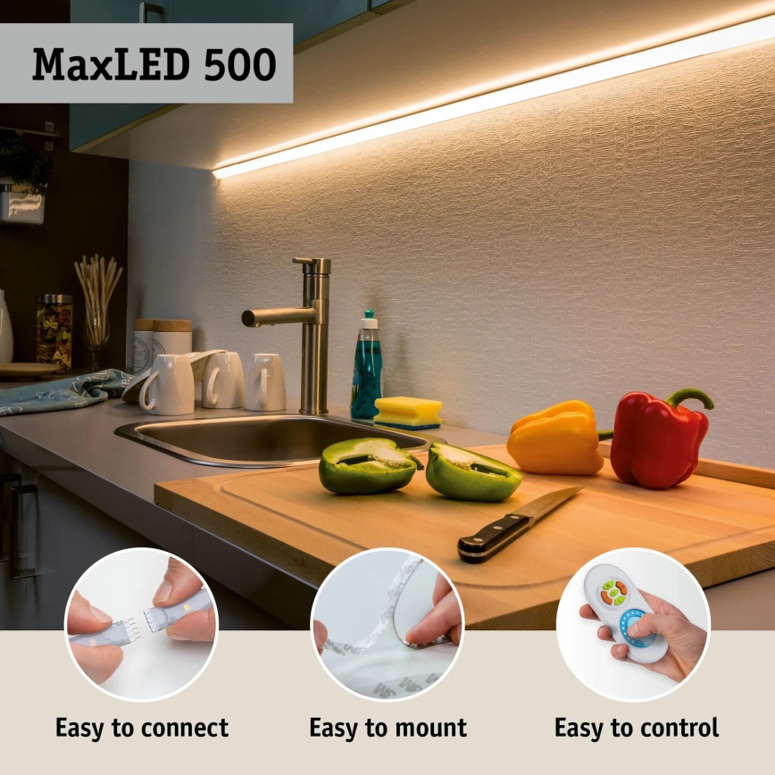 Paulmann 70627 - LED RGB/18W IP44 Hämardatav riba vannituppa MAXLED 1,5 m 230V + kaugjuhtimispult
