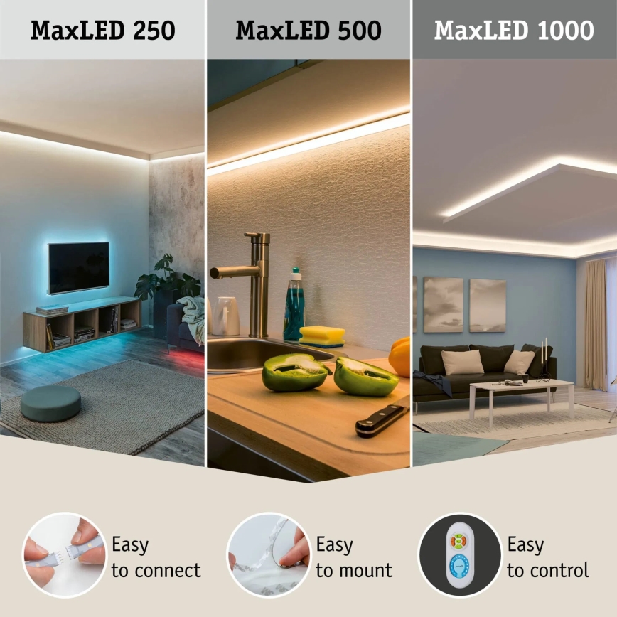 Paulmann 70627 - LED RGB/18W IP44 Hämardatav riba vannituppa MAXLED 1,5 m 230V + kaugjuhtimispult