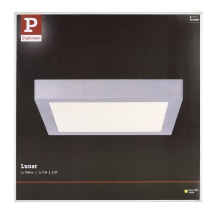 Paulmann 70650 - LED/17W Laevalgusti LUNAR 230V 30x30 cm matt kroom