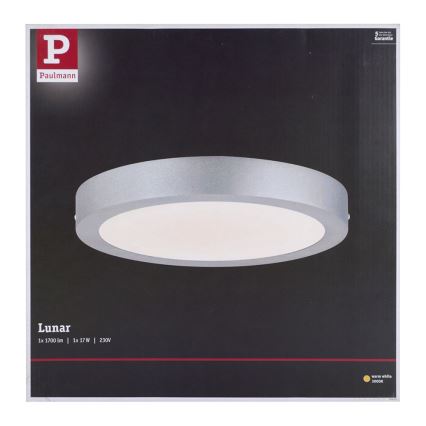 Paulmann 70655 - LED/17W Laevalgusti LUNAR 230V d. 30 cm matt kroom