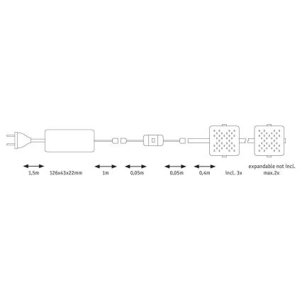 Paulmann 70710 - KOMPLEKT 3xLED/3,3W Mööblivalgustus anduriga SOFTPAD 230V 2700K