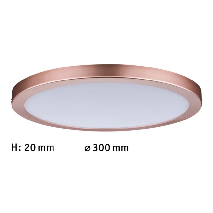 Paulmann 70872 - LED/22W Hämardatav valguspaneel ATRIA 230V 2700K d. 30 cm Roosa kuldne