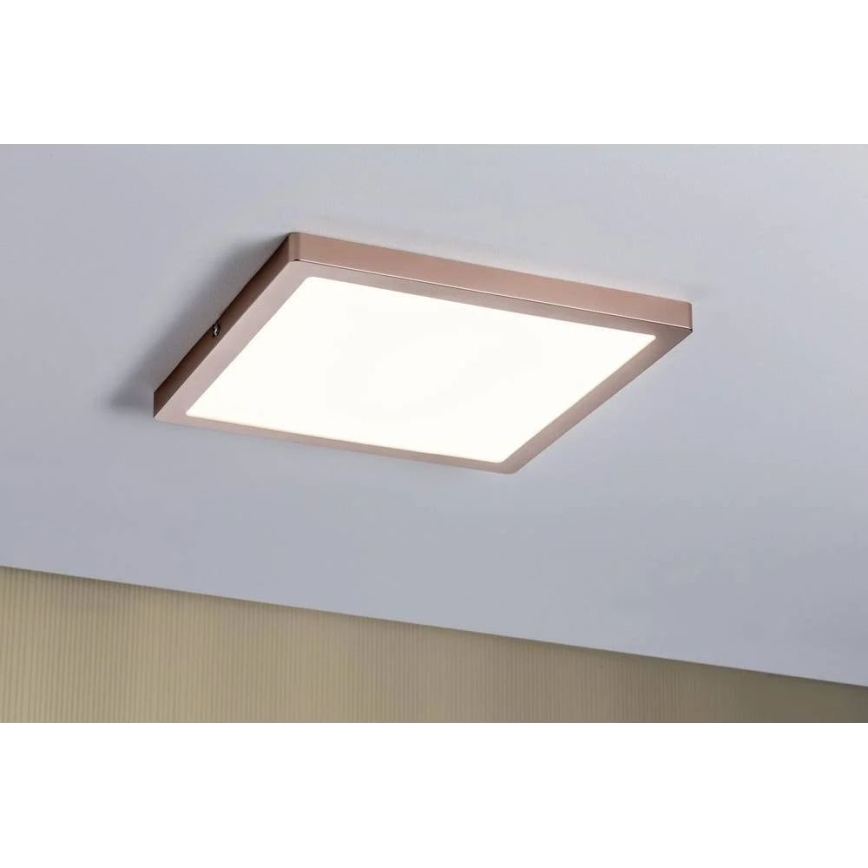 Paulmann 70873 - LED/24W Hämardatav valguspaneel ATRIA 230V 2700K 30x30 cm Roosa kuldne
