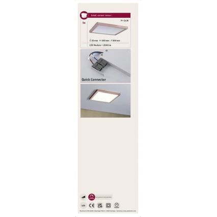 Paulmann 70873 - LED/24W Hämardatav valguspaneel ATRIA 230V 2700K 30x30 cm Roosa kuldne