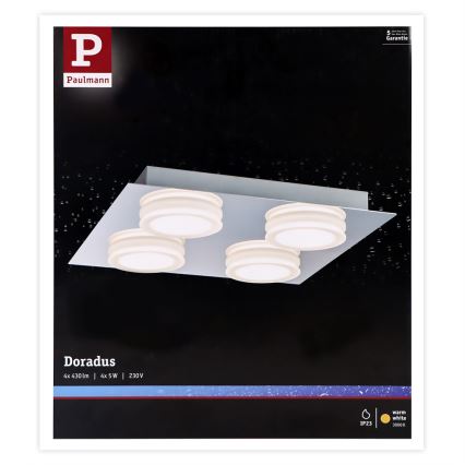 Paulmann 70875 - 4xLED/5W IP23 Vannitoa laevalgusti DORADUS 230V