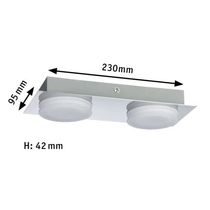 Paulmann 70883 - 2xLED/4,7W IP23 Vannitoa seinavalgusti DORADUS 230V