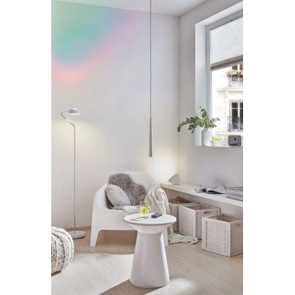 Paulmann 70920 - LED/7,5W Hämardatav põrandalamp RAMOS 230V valge/läikiv kroom